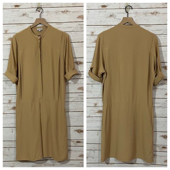 Totême Santa Marta Crepe Dress - Sand - Large - Picture 11 of 11